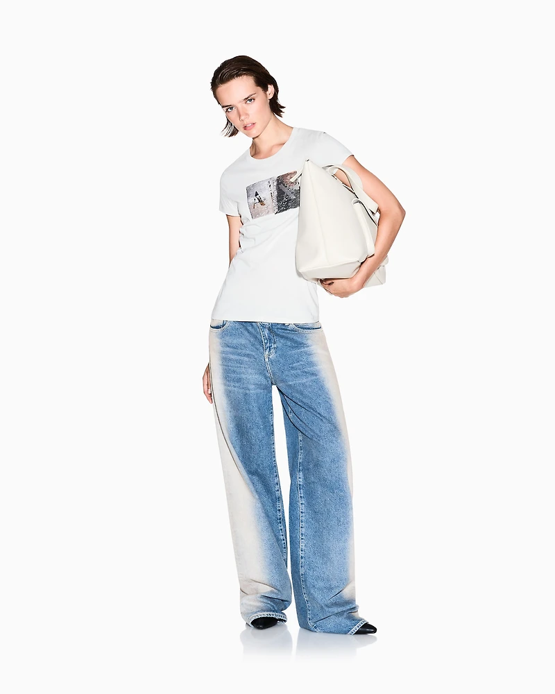 Slim fit T-shirt stretch cotton jersey