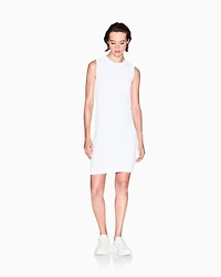 Sheath dress with allover logo