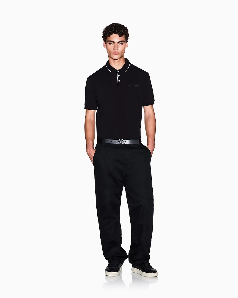 Regular fit polo shirt stretch jersey