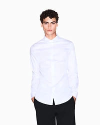 Armani Exchange - Classic Shirts, Man, White, Size: