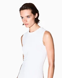 Sheath dress with allover logo