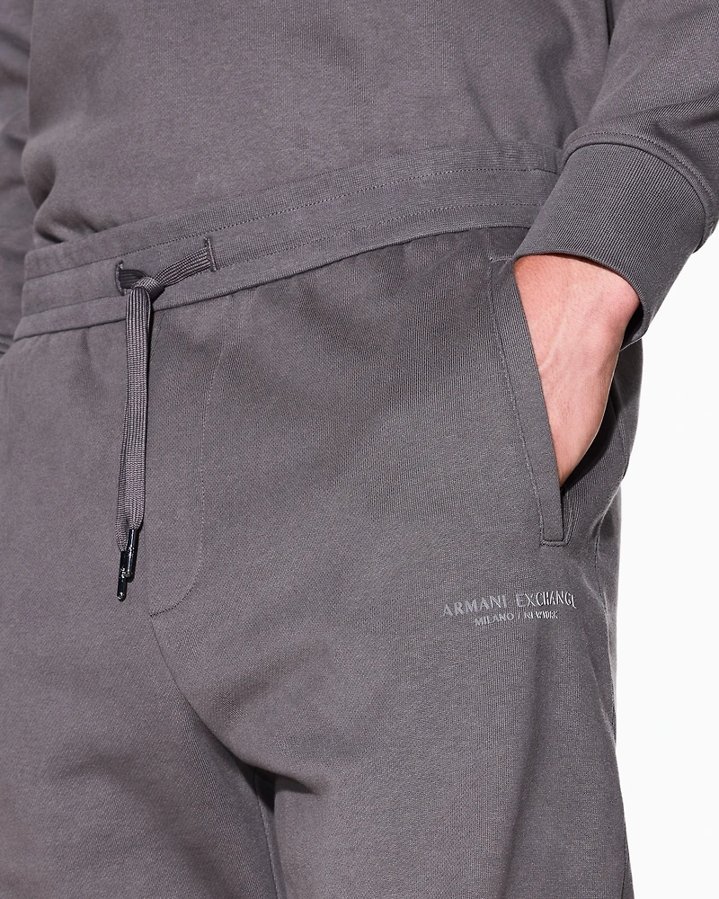 Armani Exchange - Tone Logo Jogger Pants, Man, Grey, Size: M