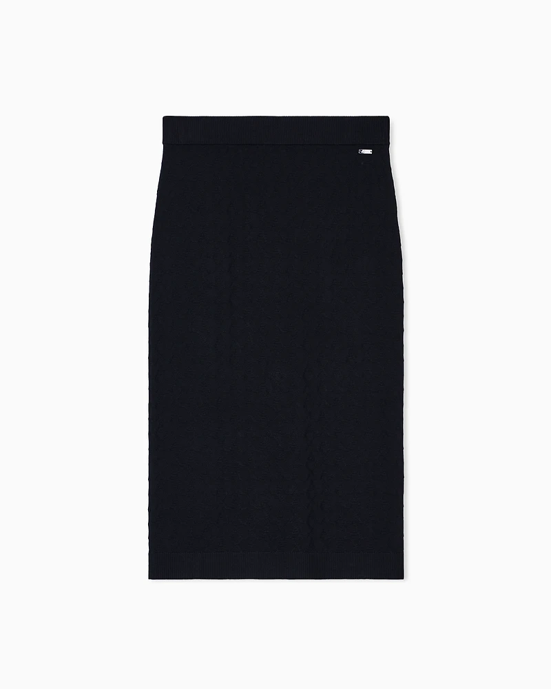 Pencil skirt with allover logo