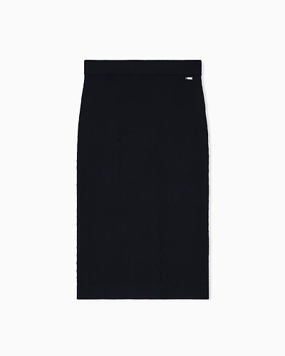 Pencil skirt with allover logo