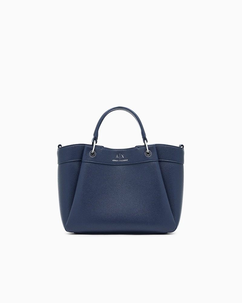 Armani Exchange - Medium handbag with degradè shoulder strap, Woman, Navy Blue, Size: TU
