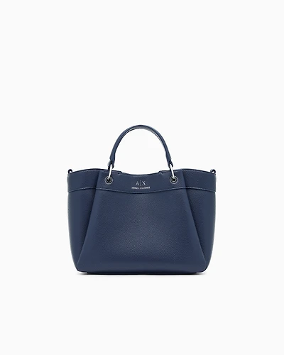 Armani Exchange - Medium handbag with degradè shoulder strap, Woman, Navy Blue, Size: TU
