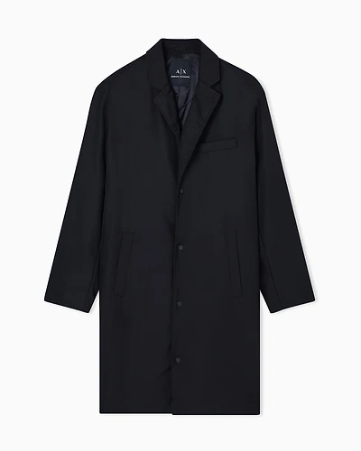 Armani Exchange - Single-breasted coat, Man, Black, Size:
