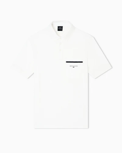 Regular pique polo shirt with pocket