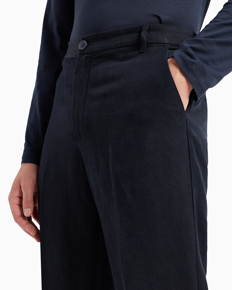 Poplin chino trousers