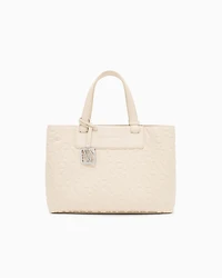 Armani Exchange - Handbag with allover logo, Woman, Beige, Size: TU