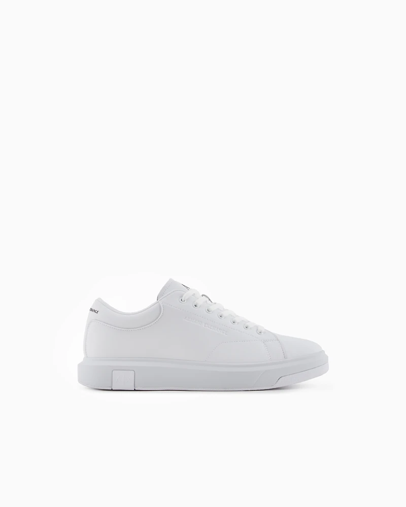 Armani Exchange - Leather sneakers, Man, White, Size: