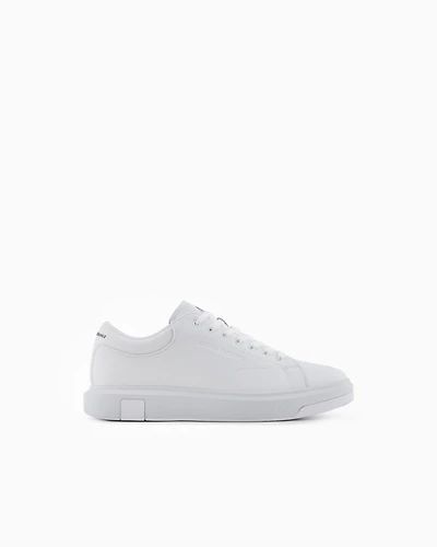 Armani Exchange - Leather sneakers, Man, White, Size: