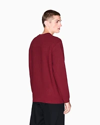 Ribbed crew neck sweater