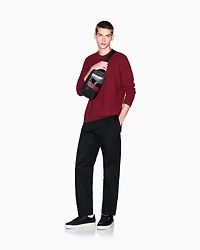 Ribbed crew neck sweater