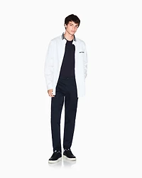 Regular fit shirt with contrasting piping