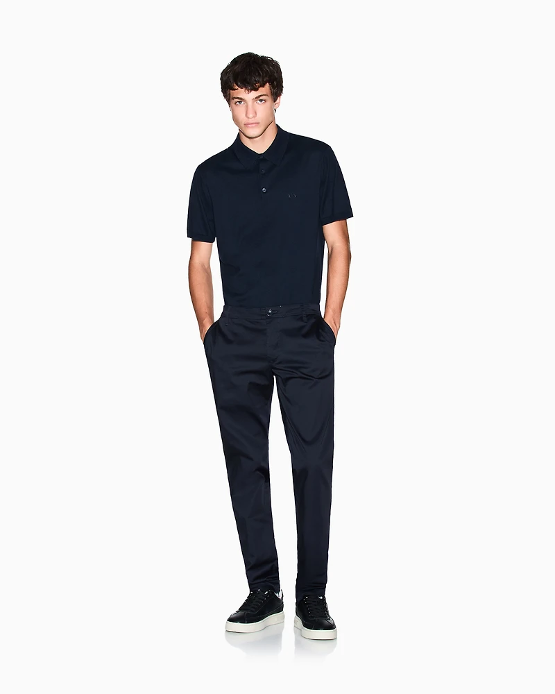 Pique polo shirt with contrasting details