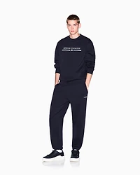 COTTON BLEND JOGGER SWEATPANTS WITH LOGO