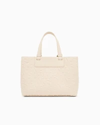 Armani Exchange - Handbag with allover logo, Woman, Beige, Size: TU