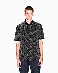 Regular fit polo shirt with allover logo