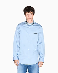 Regular fit shirt with contrasting piping