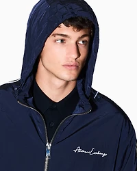 Full zip jacket with contrasting bands