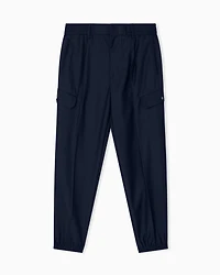 Armani Exchange - Drawstring cargo pants, Man, Navy Blue, Size: