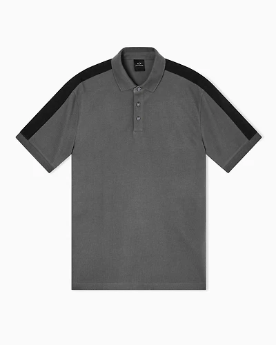 Regular fit polo with contrasting tape