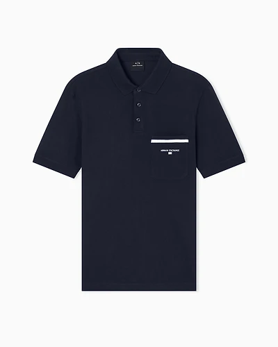 Armani Exchange - Polo Shirts, Man, Navy Blue, Size: