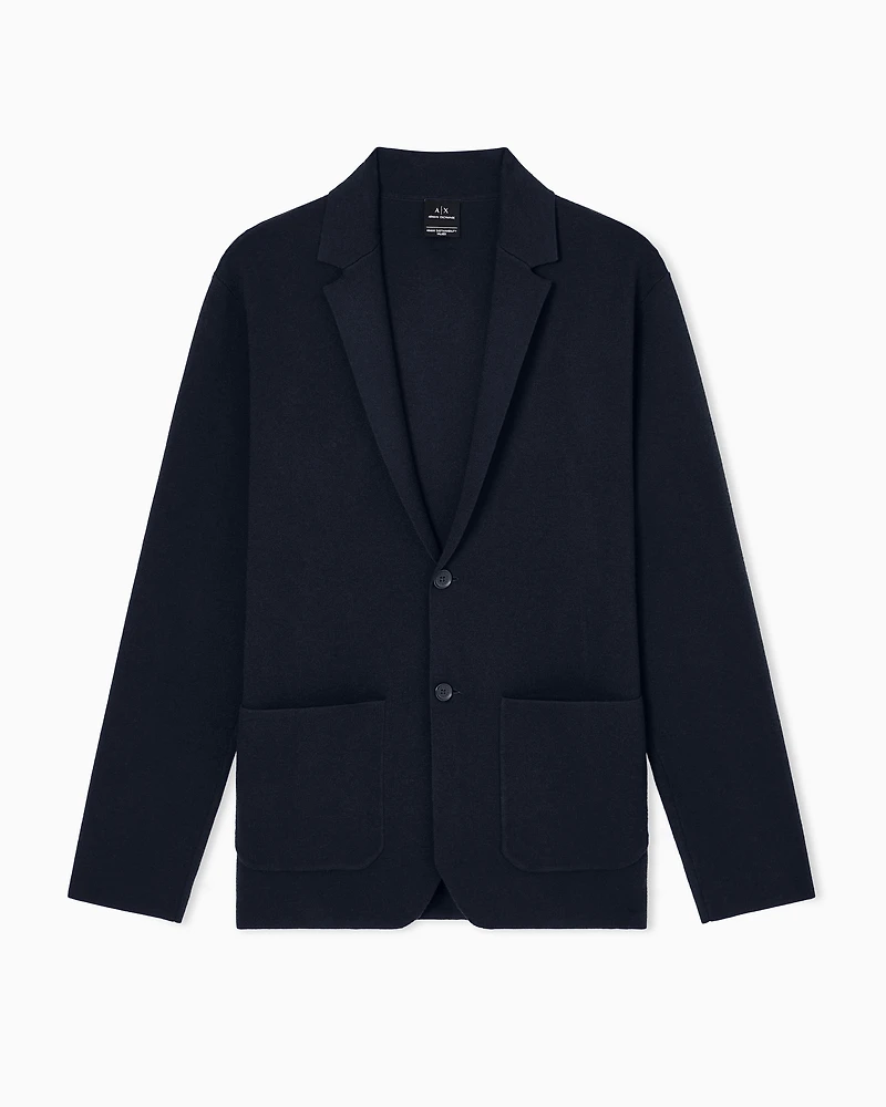 Armani Exchange - Casual Jackets, Man, Navy Blue, Size: