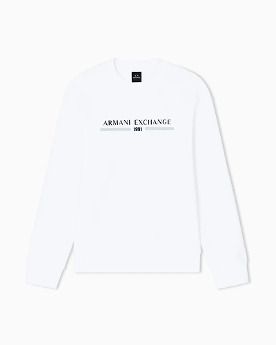 Armani Exchange - Sweatshirts without Hood, Man, White, Size: