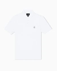 Armani Exchange - Regular fit cotton polo with logo, Man, White, Size: