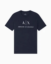 Armani Exchange - Slim fit jersey T-shirt with logo, Man, Navy Blue, Size: