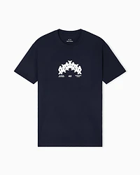 Armani Exchange - Regular fit graphic print T-shirt, Man, Navy Blue, Size: M