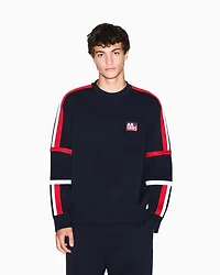 Armani Exchange - Sweatshirt with contrasting bands, Man, Navy Blue, Size: M