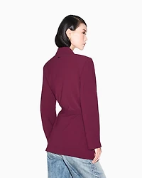Armani Exchange - Jacket with thin belt, Woman, Burgundy, Size: