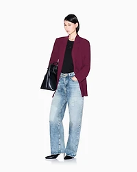 Jacket with thin belt