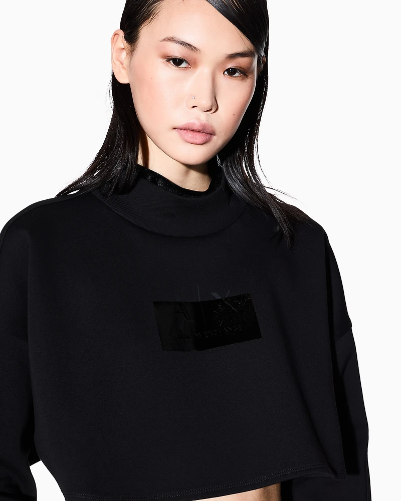 Armani Exchange - Sweatshirts without Hood, Woman, Black, Size: S