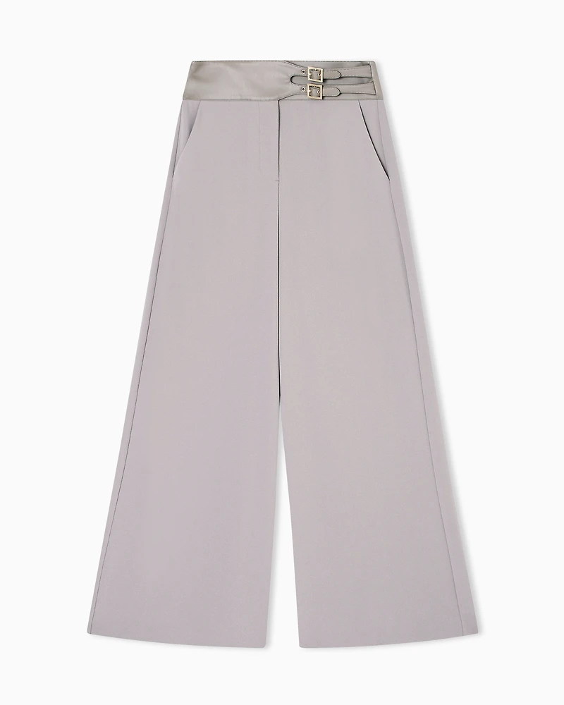 Palazzo trousers with straps
