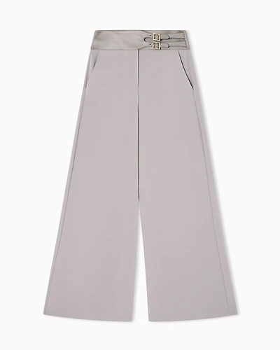 Palazzo trousers with straps