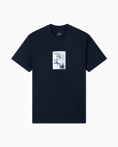 Armani Exchange - Regular fit graphic print T-shirt, Man, Navy_blue, Size: M