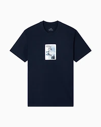 Armani Exchange - Regular fit graphic print T-shirt, Man, Navy_blue, Size: M