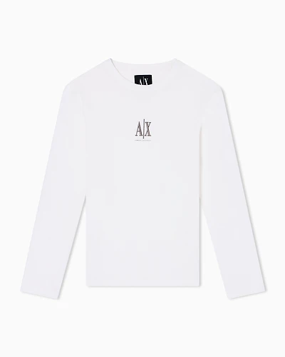 Long-sleeved T-shirt with embroidered logo