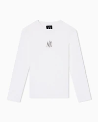 Long-sleeved T-shirt with embroidered logo