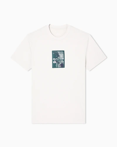 Armani Exchange - Regular fit graphic print T-shirt, Man, White, Size: M