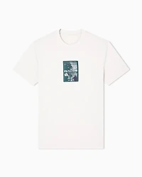 Armani Exchange - Regular fit graphic print T-shirt, Man, White, Size: M