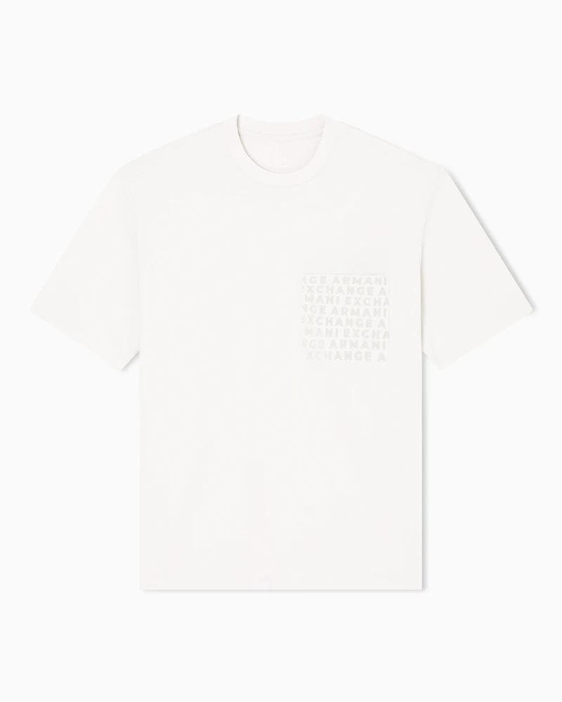 Armani Exchange - Regular fit T-shirt with logo pocket, Man, White, Size: