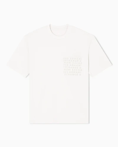 Armani Exchange - Regular fit T-shirt with logo pocket, Man, White, Size: