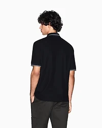 Regular fit polo shirt with contrasting profiles
