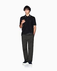 Regular fit polo shirt with contrasting profiles