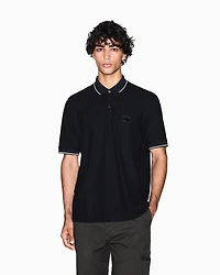 Regular fit polo shirt with contrasting profiles